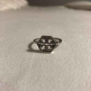 Tory Burch silver hexagon ring